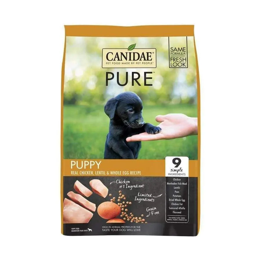 CANIDAE PURE Grain-Free Puppy Formula with Real Chicken, Lentil & Whole Egg Dry Dog Food