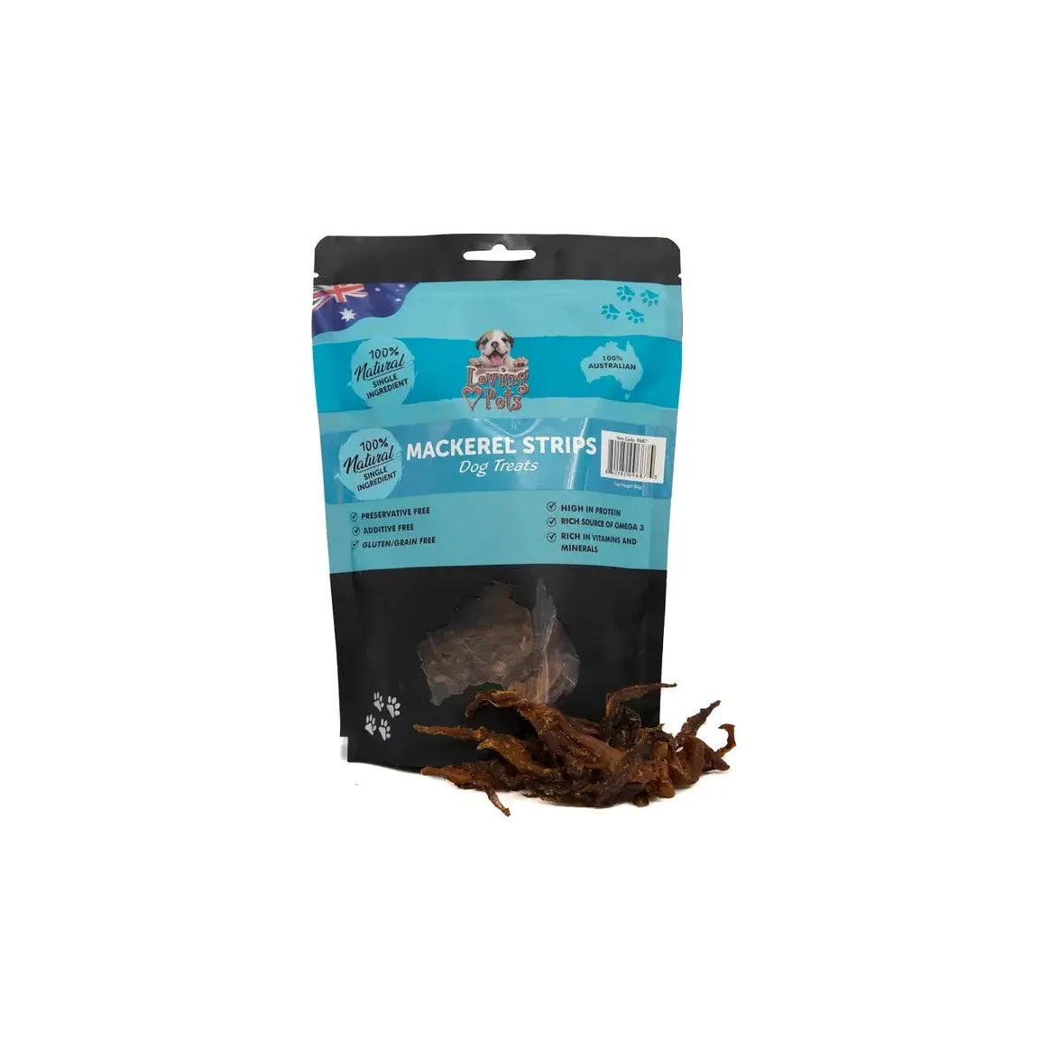 High - Quality Loving Pets Australia Dog Treats: Mackerel Strips, 5.64 oz