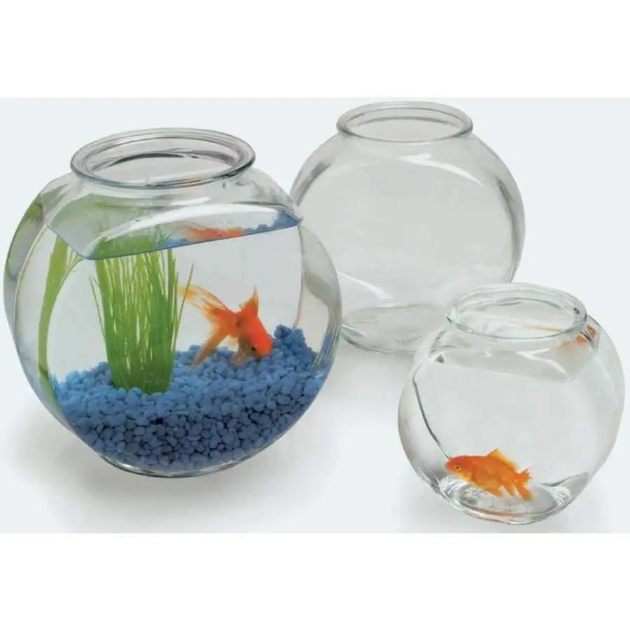 Clear Anchor Hocking Classic Glass Drum-Style Fish Bowl