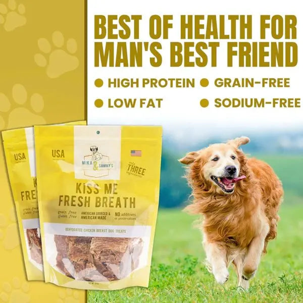 Mika & Sammy’s 5oz All - Natural Dehydrated Dog Treats for Fresh Breath