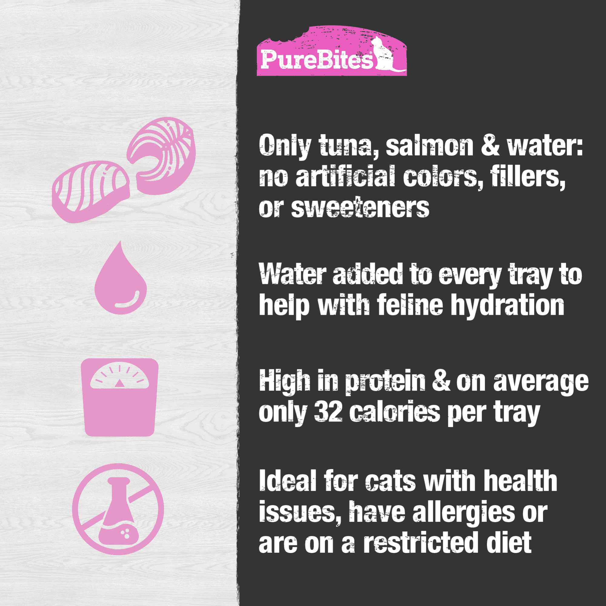PureBites Mixers: Premium Wild Skipjack Tuna & Alaskan Salmon in Water Cat Food