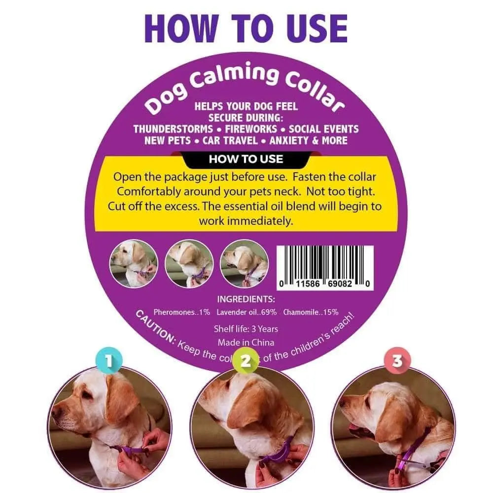 All - Natural Calming Collar for Dogs to Help Your Furry Friend Feel Secure, Happy and Relaxed
