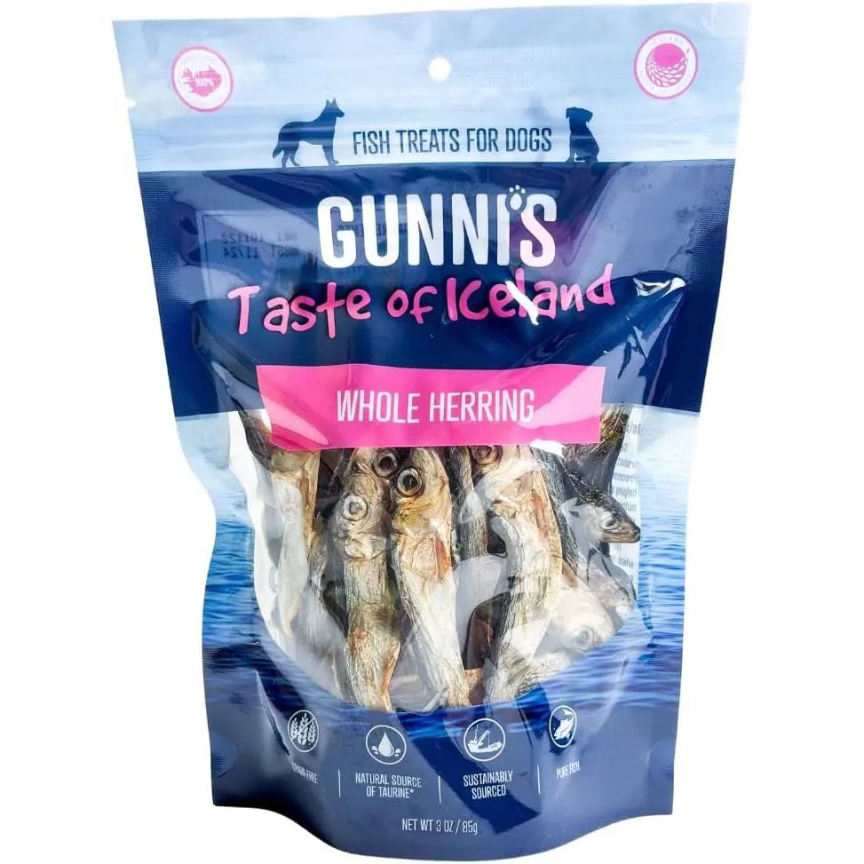 Gunni's Heart - Healthy Whole Herring Dog Treats: A Taste of Icelandic Delight for Your Furry Companions