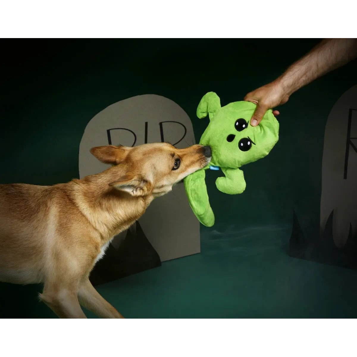 Extra Large BARK Balltergeist Halloween Plush Dog Toy with Hidden Squeaker