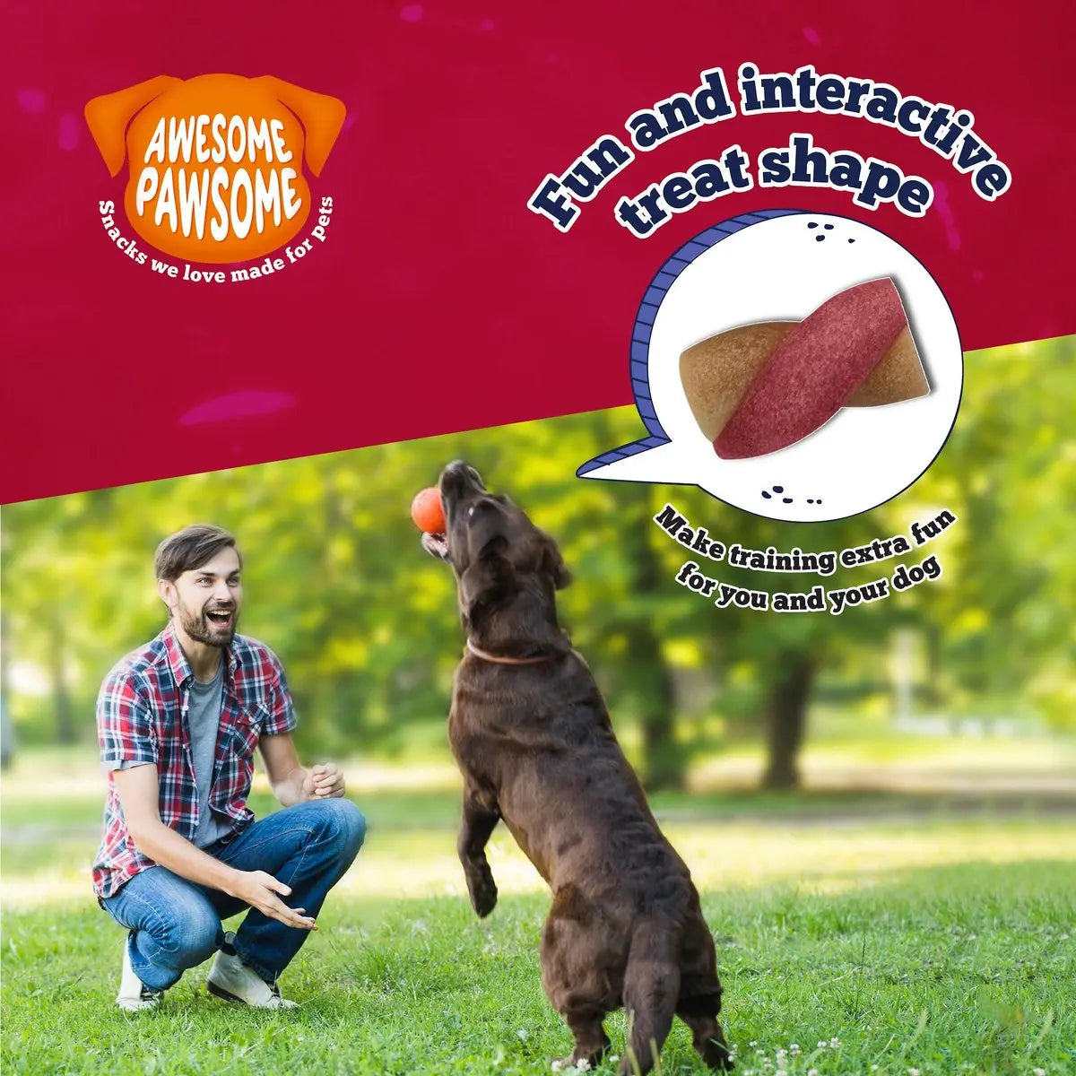 Delicious All - Natural Peanut Butter and Cranberry Dog Treats, 3 - Ounce Package