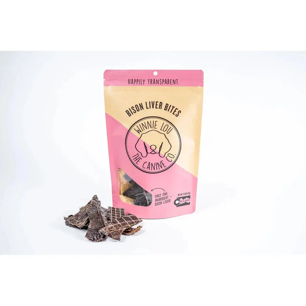 Winnie Lou Premium Single - Ingredient Bison Liver Bites as Delectable Dog Treats