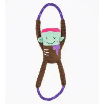 ZippyPaws Durable Halloween RopeTugz Zombie Toys for Dogs