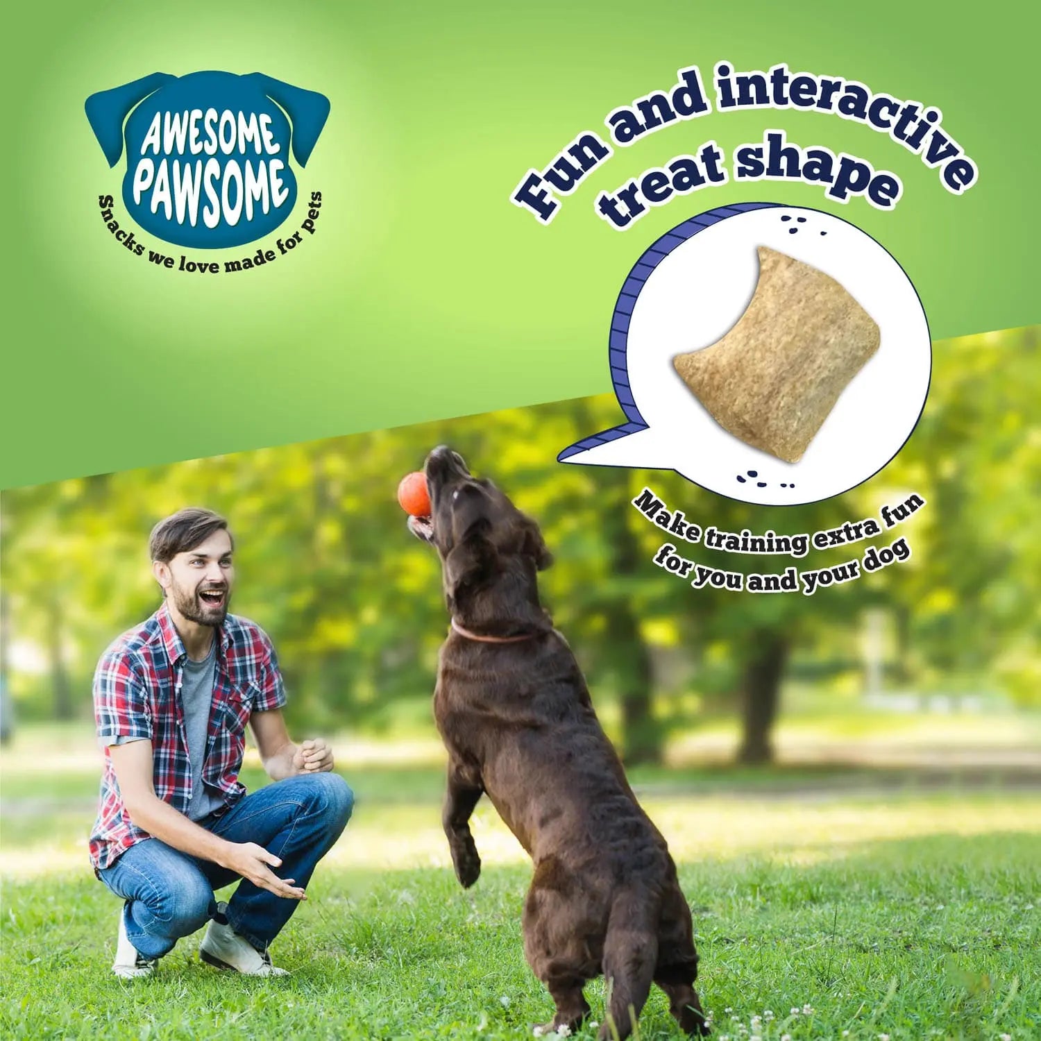 Delicious All - Natural 3oz Chicken Dumpling Dog Treats by Awesome Pawsome
