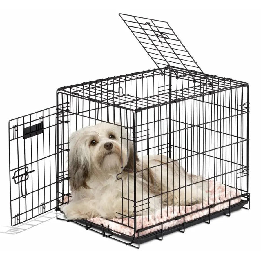 Precision Pet Products Heavy - Duty Hard - Sided Black 2 - Door Dog Crates for Optimal Pet Comfort