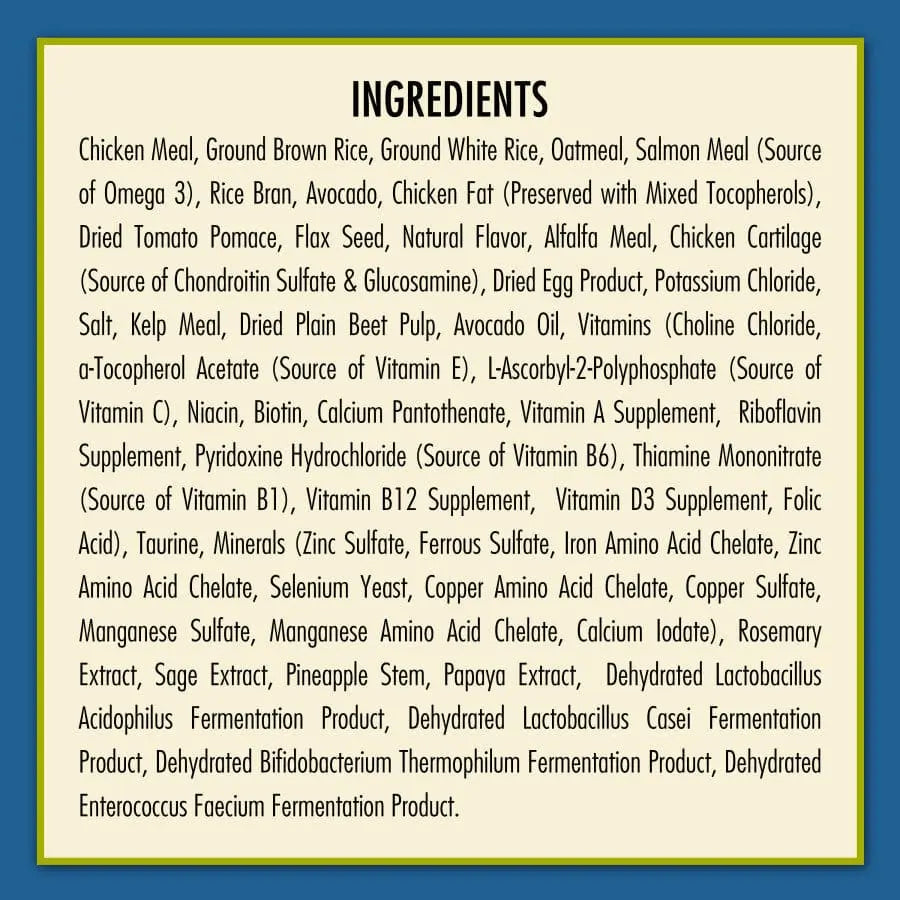 AvoDerm Premium Natural Chicken Meal and Brown Rice Formula Dry Dog Food Specially Designed for Large Breed Dogs