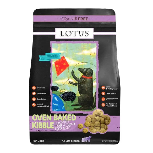 Lotus Grain-Free Oven-Baked Dry Dog Food with Lamb & Turkey Liver
