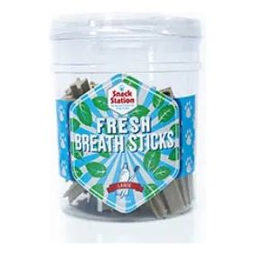 This & That Snack Station Dental Dog Treats - Fresh Breath Sticks for Large Snack - Loving Dogs