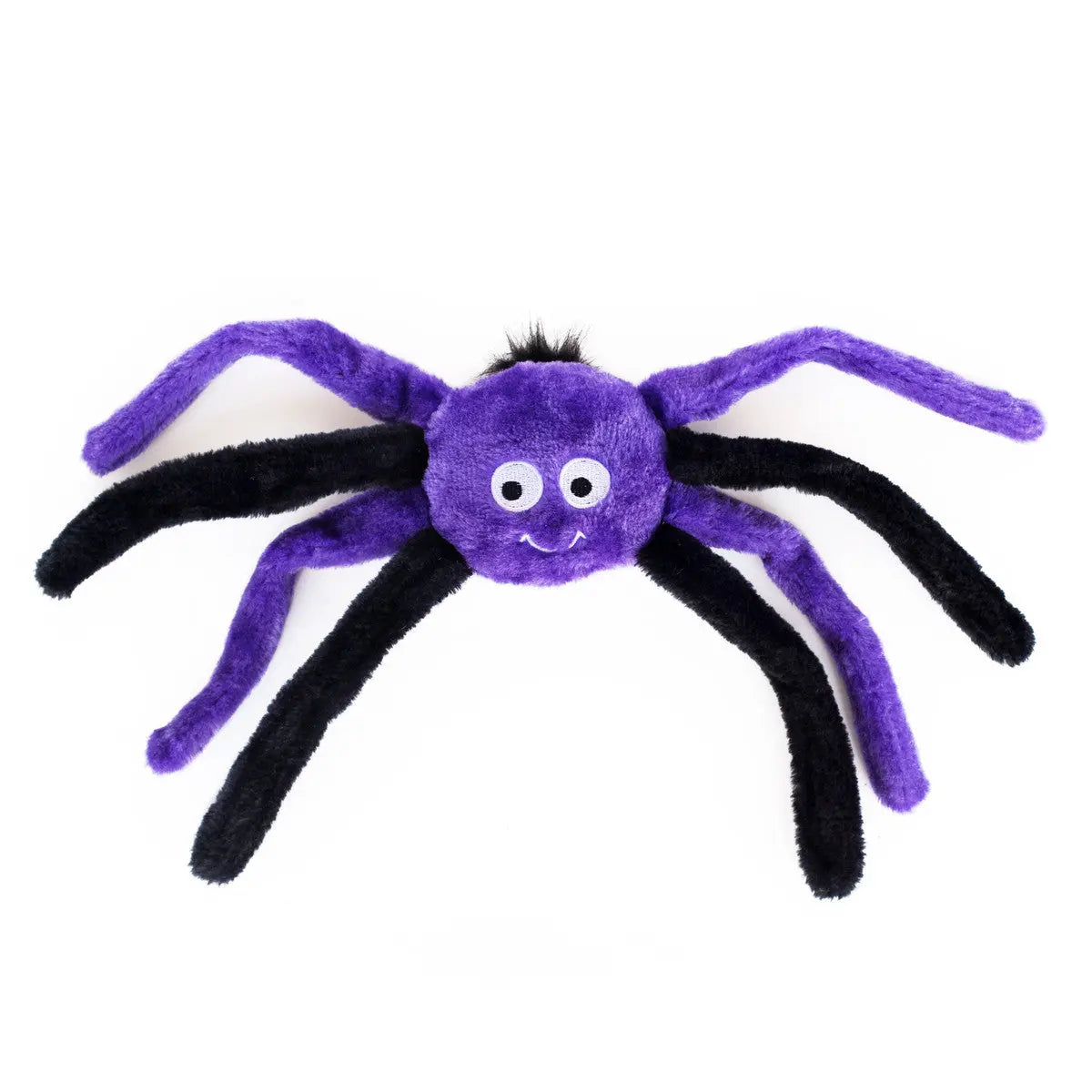 ZippyPaws Grunterz Spider Plush Dog Chew Toys for Frightfully Playful Puppies