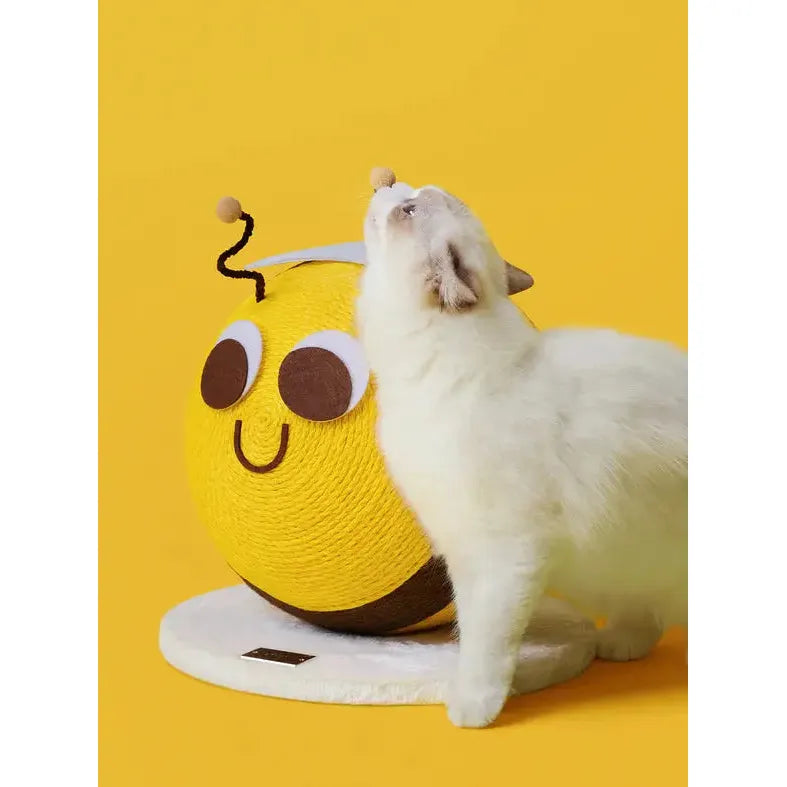 Vetreska Interactive Bee - Shaped Cat Scratching and Playing Ball Toy