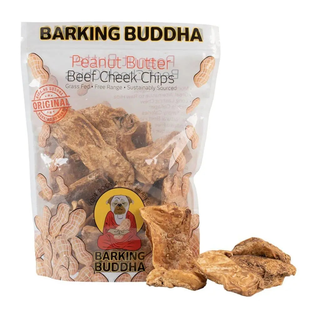 Barking Buddha - High - Value Bag of Peanut Butter Flavored Beef Cheek Chips