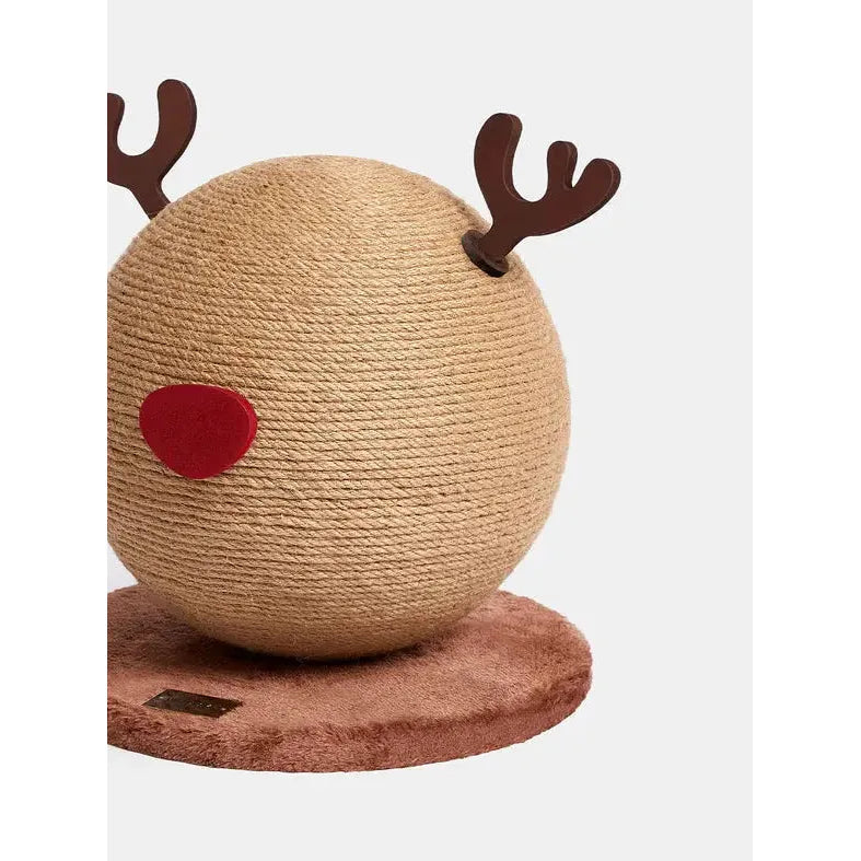 Vetreska Handmade Reindeer-Styled Interactive Cat Scratching Ball Toy
