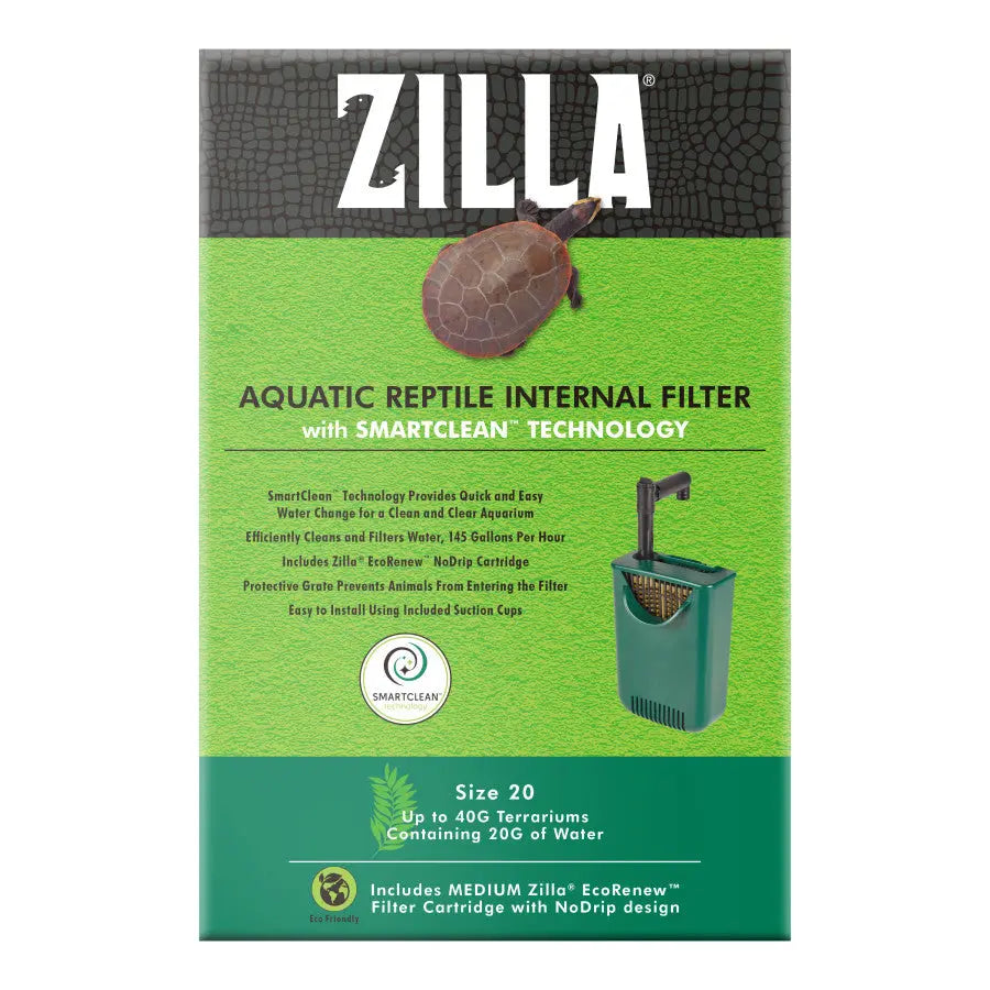 Zilla Internal Aquatic Reptile Filter with Innovative SmartClean™ Technology
