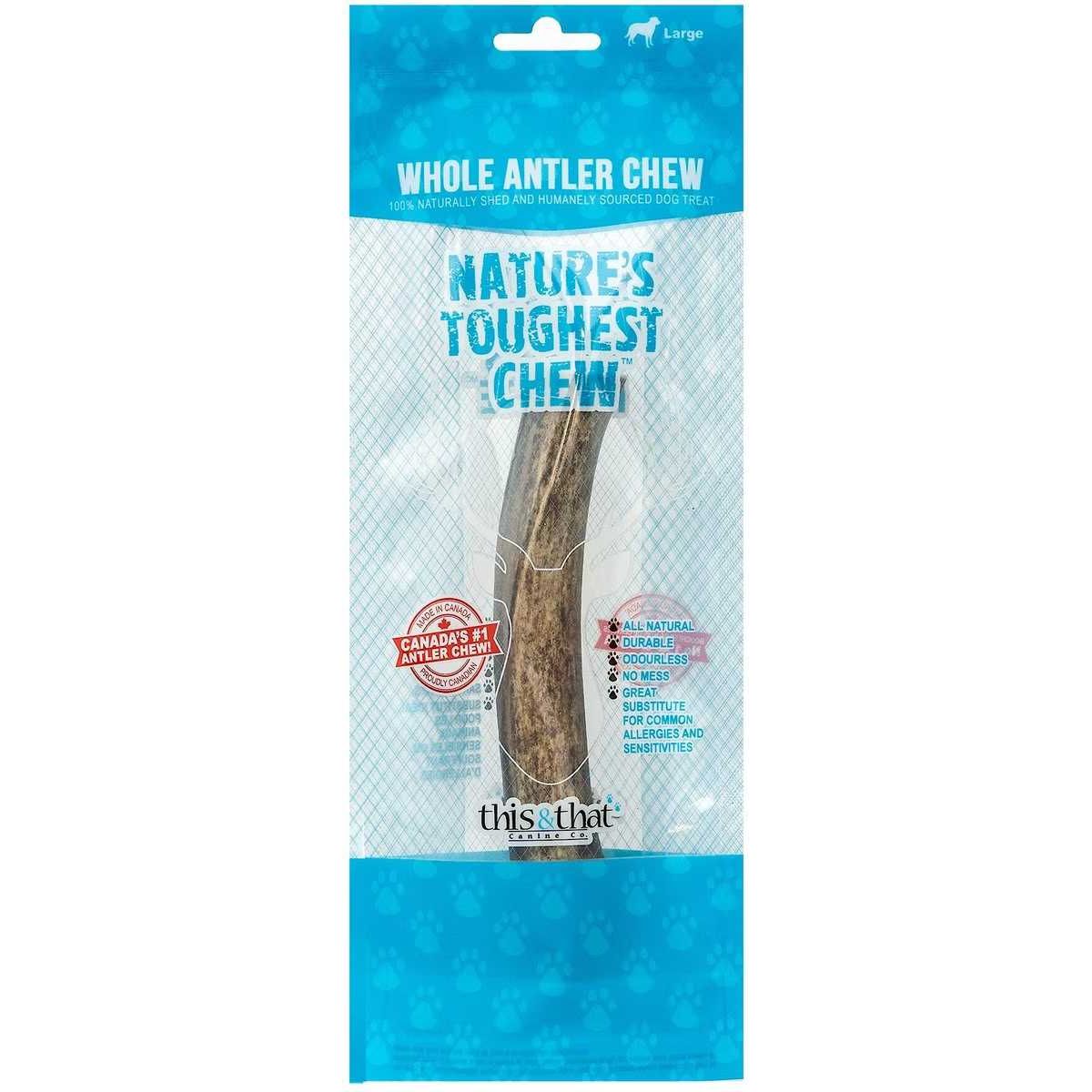 This & That's Top - Quality Premium Whole Elk Antler Chewing Dog Treat for Canine Companions