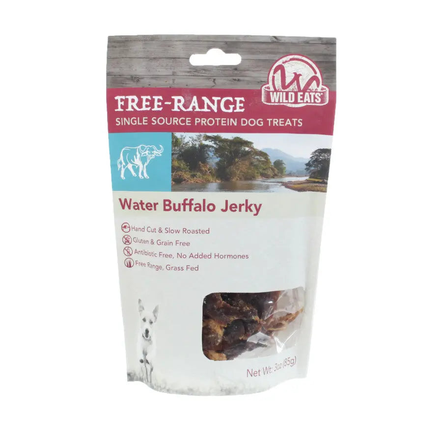 Premium Wild Eats All - Natural Water Buffalo Jerky Dog Treats, 3 - Ounce Pack