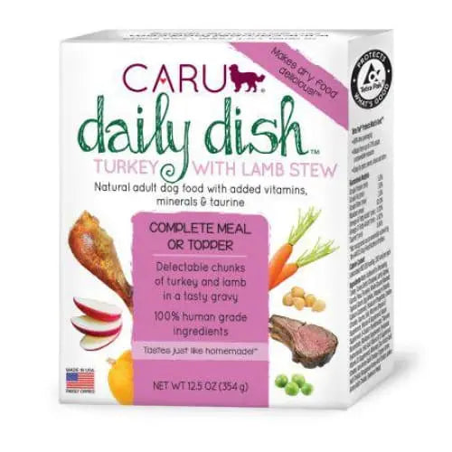 Caru Pet Food Daily Dish Premium Real Turkey and Lamb Stew Canned Food for Dogs