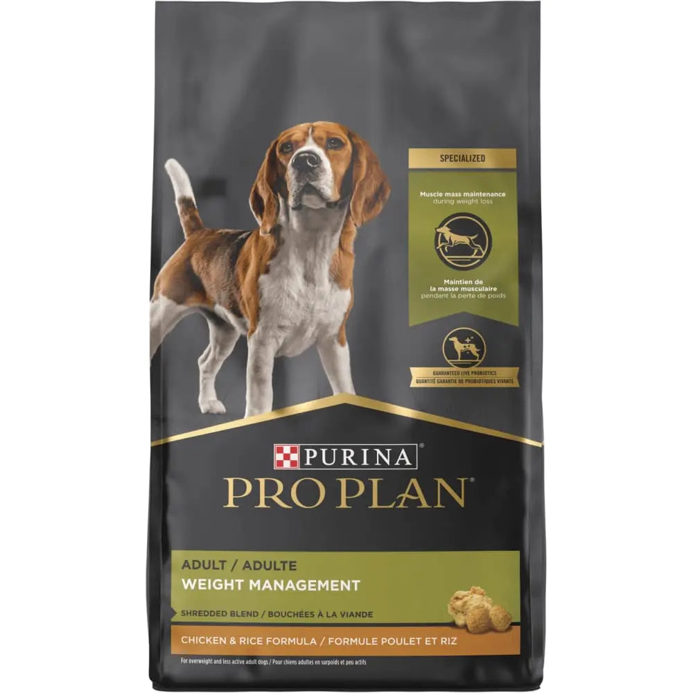 Pro Plan Chicken & Rice Shredded Blend for Overweight Adult Dogs' Weight Management
