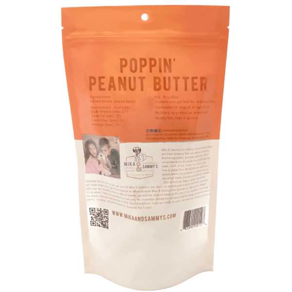 Mika & Sammy’s 5oz Dehydrated Poppin' Peanut Butter Dog Treats