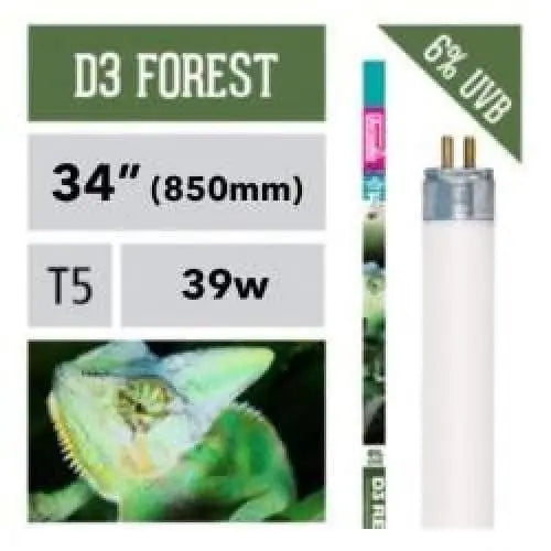 Arcadia High Output HO T5 Fluorescent Lamp with 6% UVB for Reptiles - Ideal Forest Lamp Reptile Lighting Solution