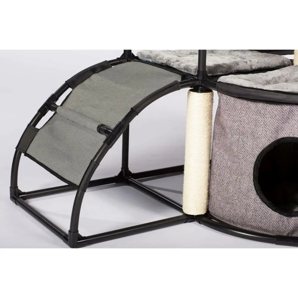 Prevue Pet Products Gray Print Catville Multi - level Cat Tower