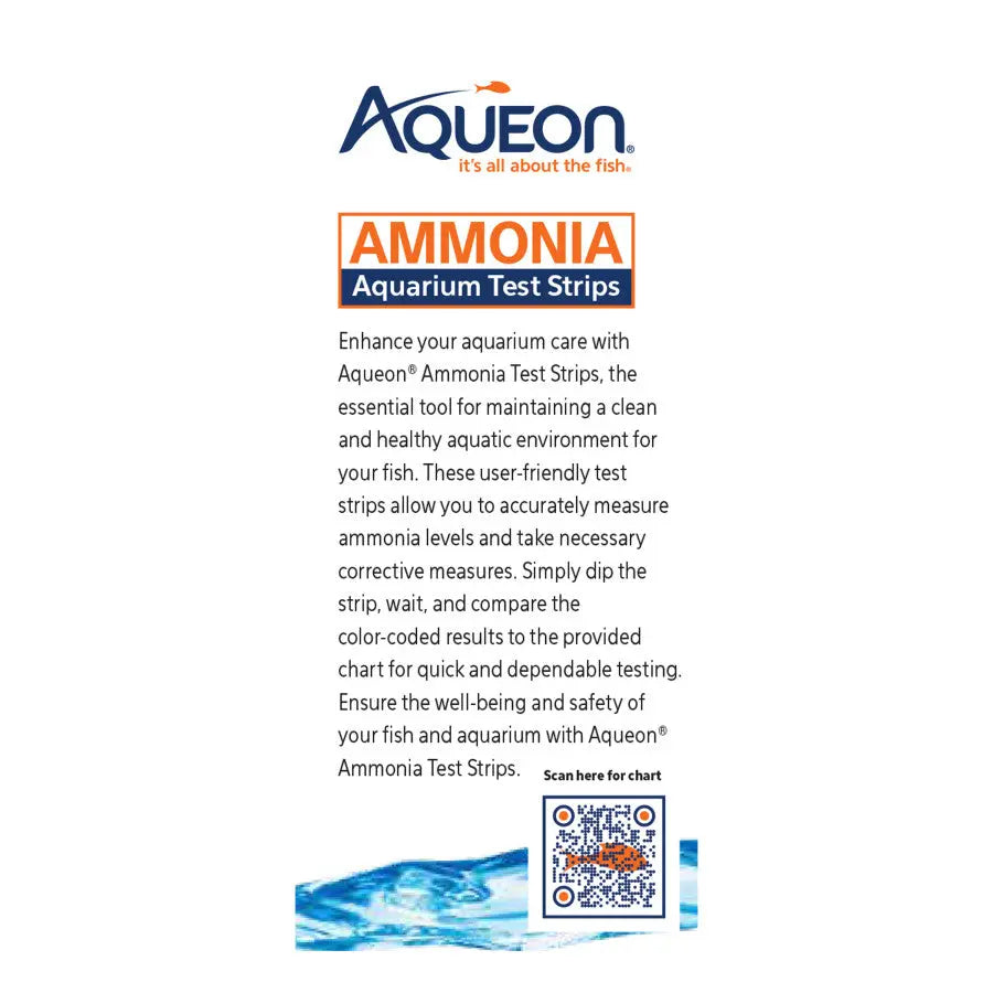 Aqueon Aquarium Ammonia Test Strips - Pack of 50 Strips for Comprehensive Aquarium Water Testing