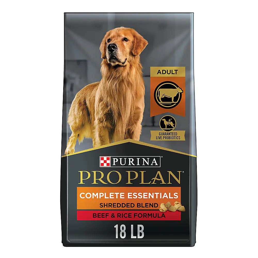 Pro Plan Complete Essentials Shredded Blend Dog Food with Beef and Rice