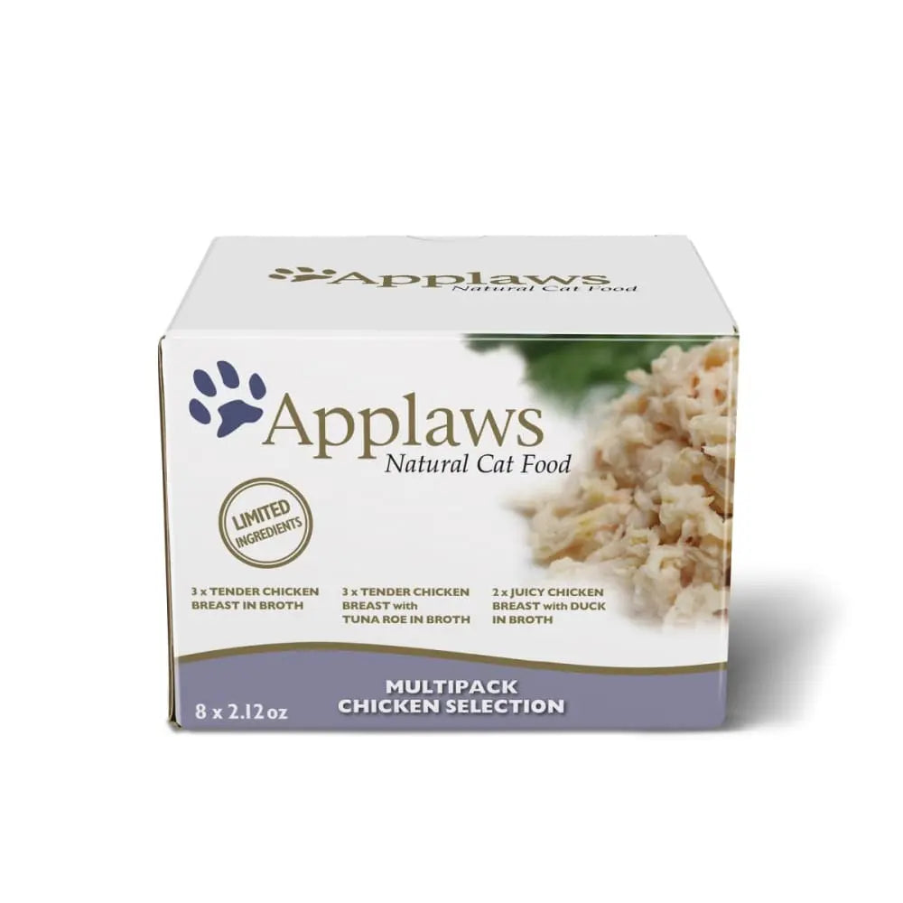 Applaws 8-Pack Natural Wet Cat Food Pot - Chicken Variety Selection (8 x 2.12oz)
