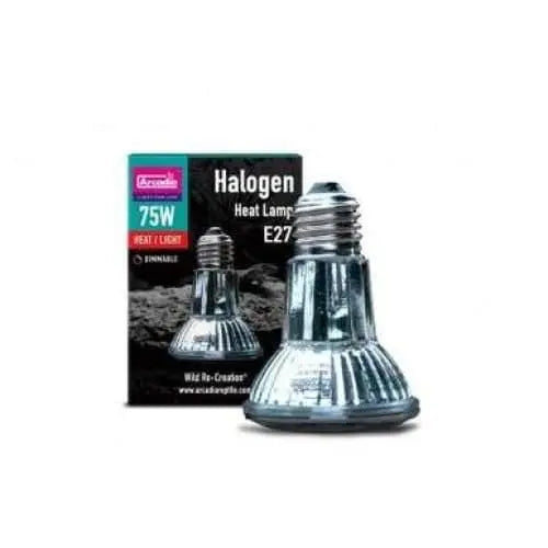 Arcadia 110V Halogen Light Bulbs and High-Intensity Heat Lamp for Reptile Lighting