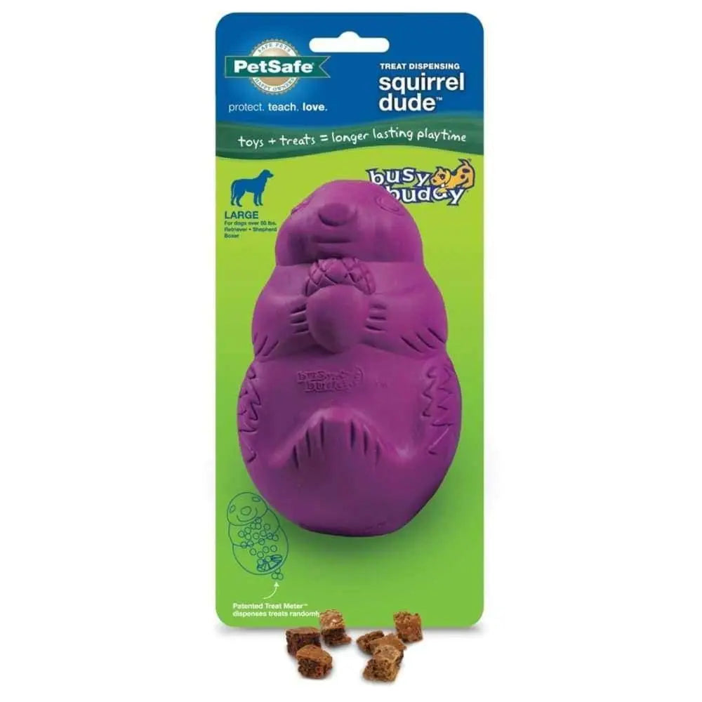 Busy Buddy Purple Squirrel Dude Interactive Dog Toy for Endless Play