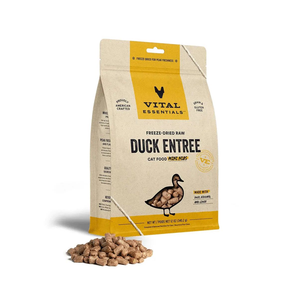 Vital Essentials® Freeze-Dried Mini Nibs Raw Duck Entree Cat Food