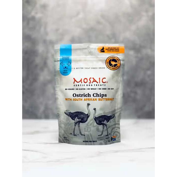 Mosaic South African Butternut - Infused Ostrich Chips: Healthy Dog Treats