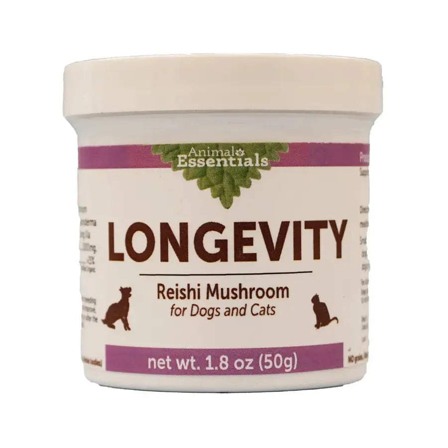 Animal Essentials Premium Longevity Reishi Mushroom Vitamin Supplement for Cats and Dogs - 50g Jar