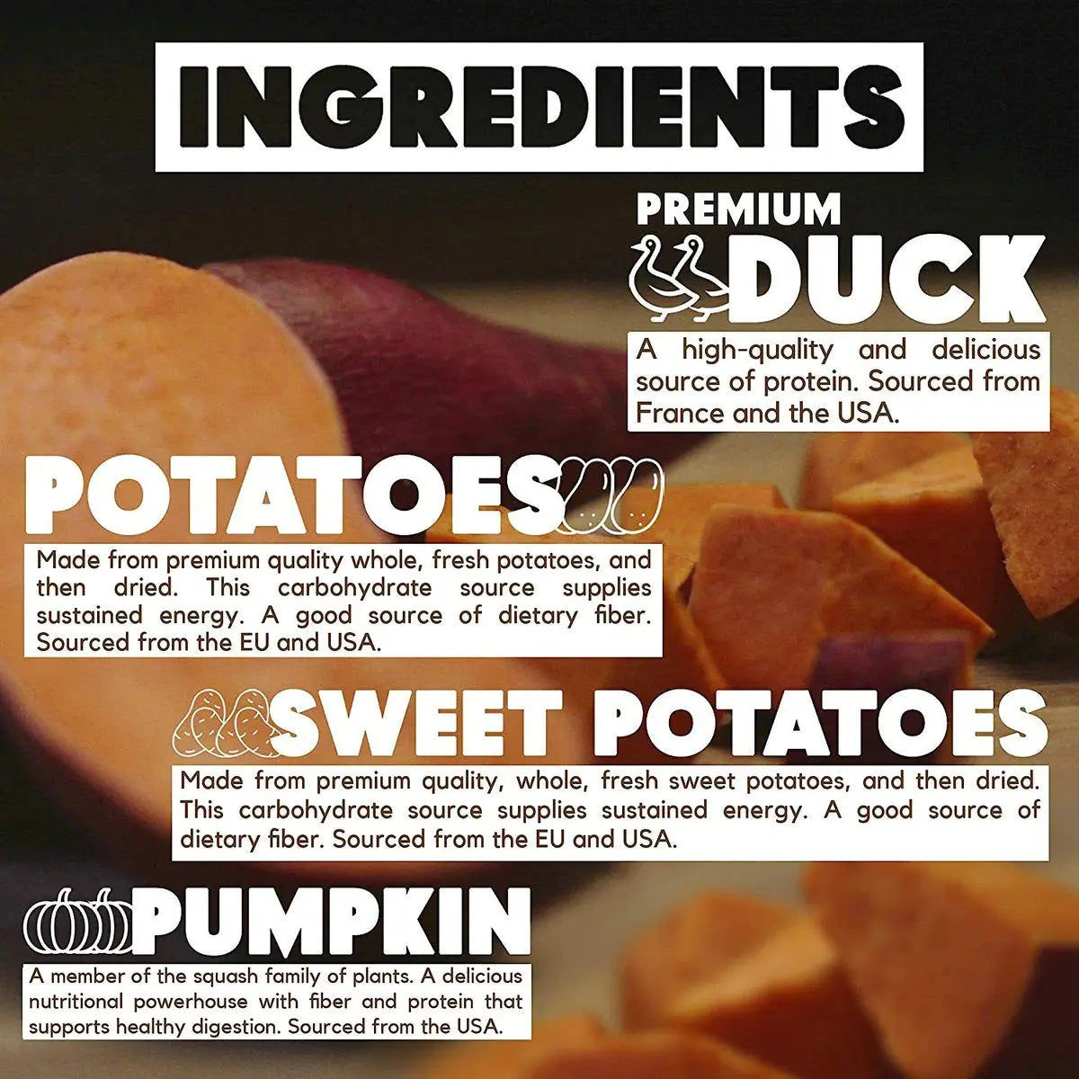 Lucy Pet's Premium L.I.D. Grain-Free Dry Dog Food with Duck, Pumpkin & Quinoa