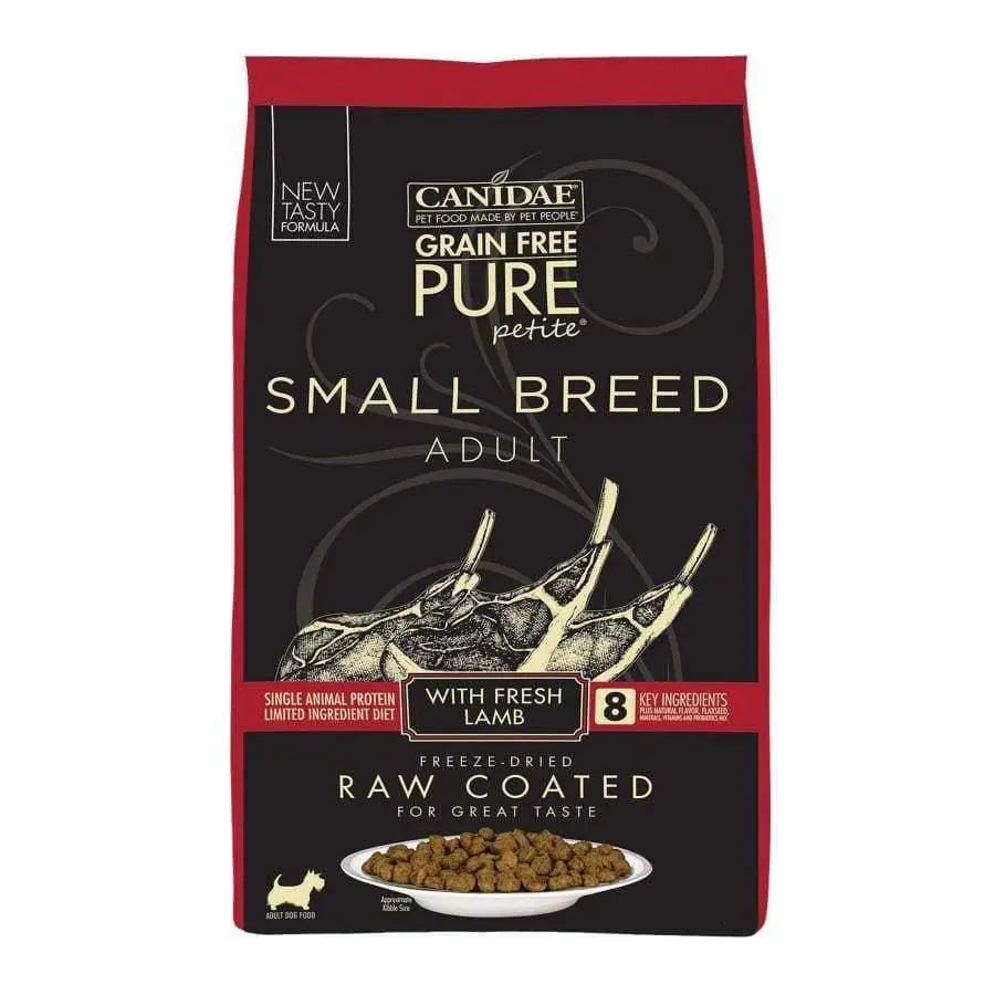 CANIDAE PURE Grain-Free Dry Dog Food with Lamb Freeze-Dried Coating for Petite Small Breed Adult Dogs