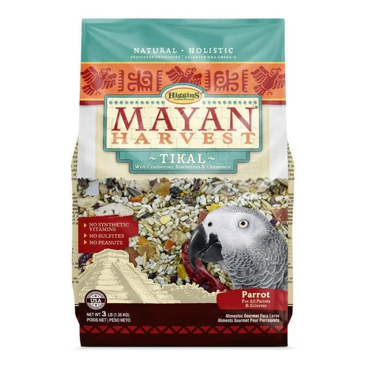 Higgins Premium Mayan Harvest Tikal Blend Parrot and Eclectus Bird Food - 3 Pound Package