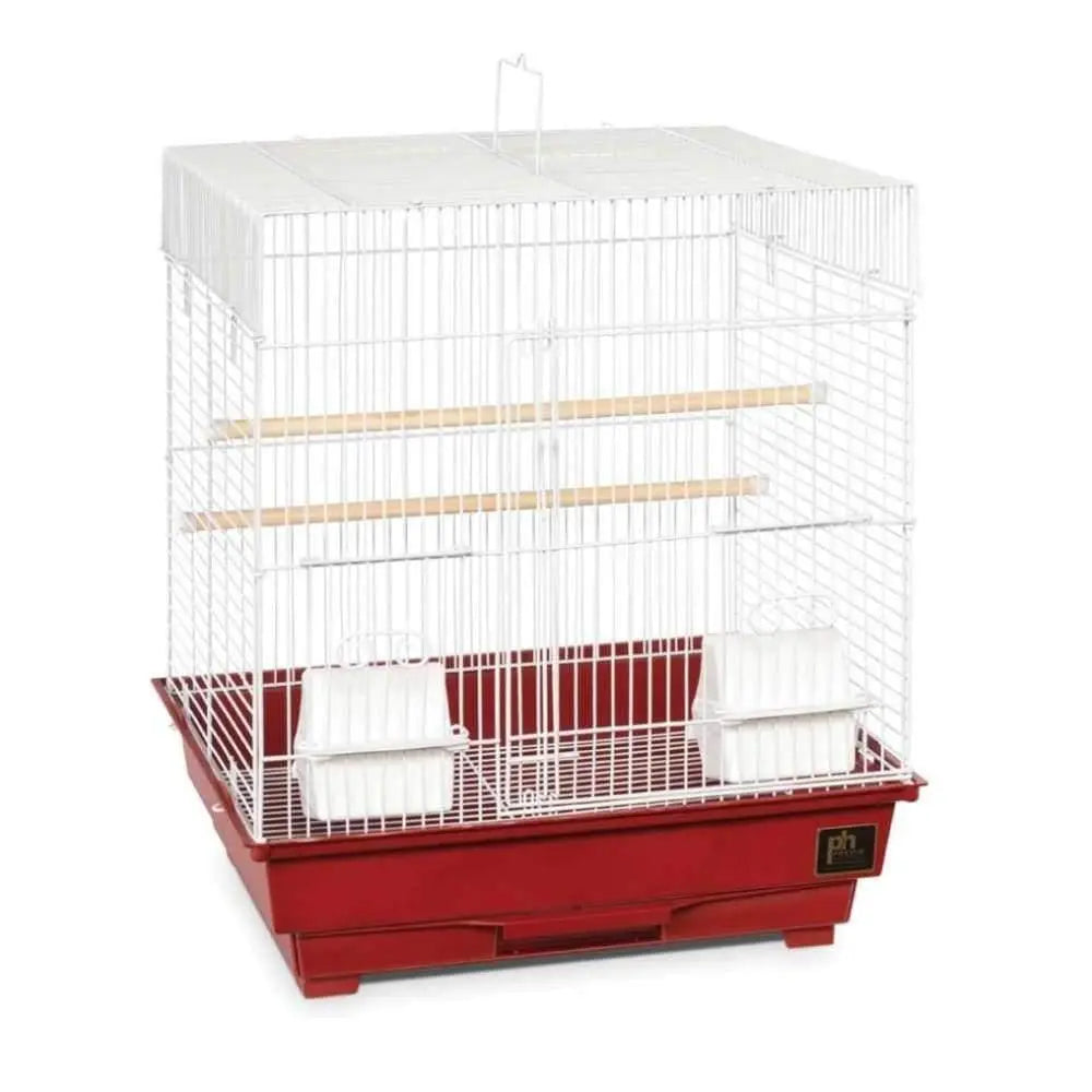 Prevue Pet Products ECONO-1614 Economical Pre-Packed Cage for Parakeets or Cockatiels in White/Green and White/Red Color Combinations