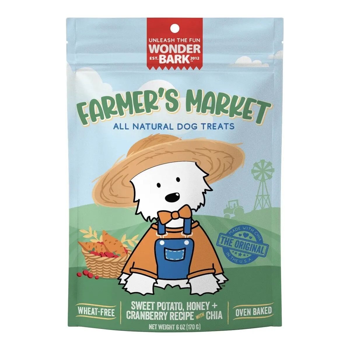 Wonder Bark Everyday Farmer's Market 6oz All - Natural Crunchy Dog Biscuits