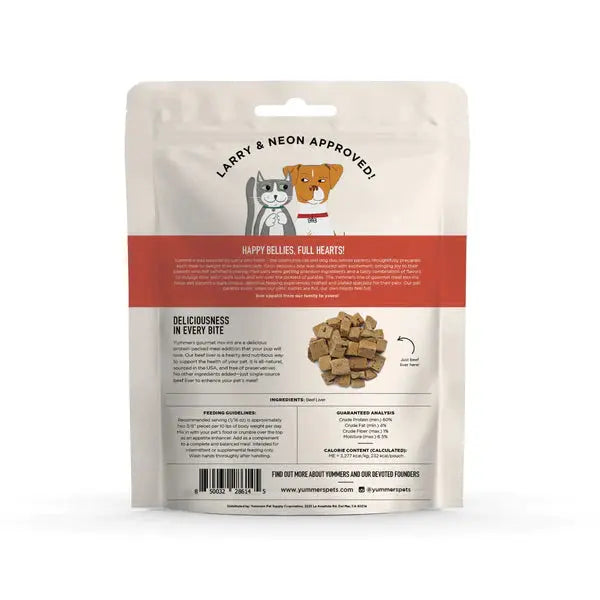 Yummers Gourmet Freeze - dried Single - source Beef Liver Meal Mix - in as a Tasty Food Topper for Cats, 2.5 oz.