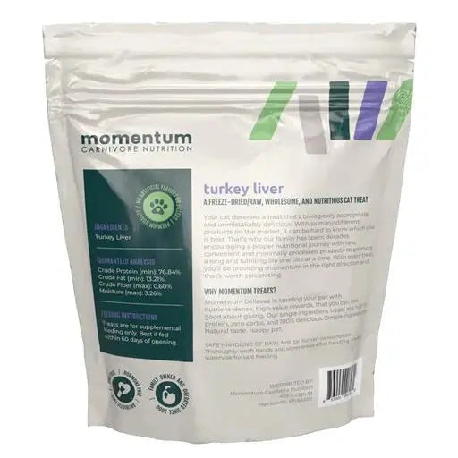 1.9oz Freeze-Dried Turkey Liver Healthy Cat Treats - Momentum