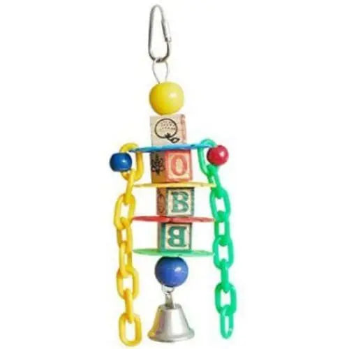 A&E Cage Company's Happy Beaks Petite Assorted Learning Blocks Bird Toy for Small Birds