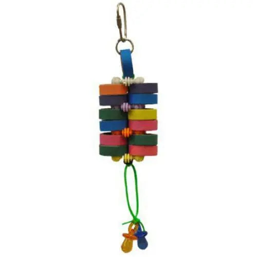 AE Cage Company Colorful Stars and Bagels Bird Toy for Happy Birds
