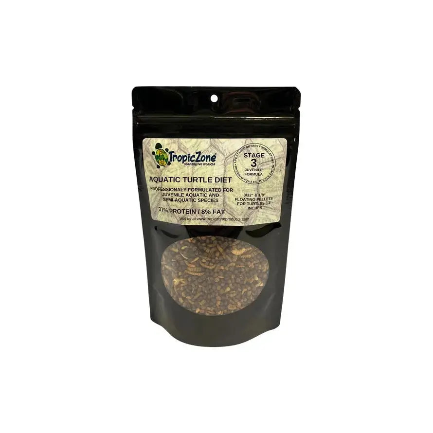TropicZone Stage-3 Aquatic Juvenile Turtle Diet with Dual-Pellet Formula
