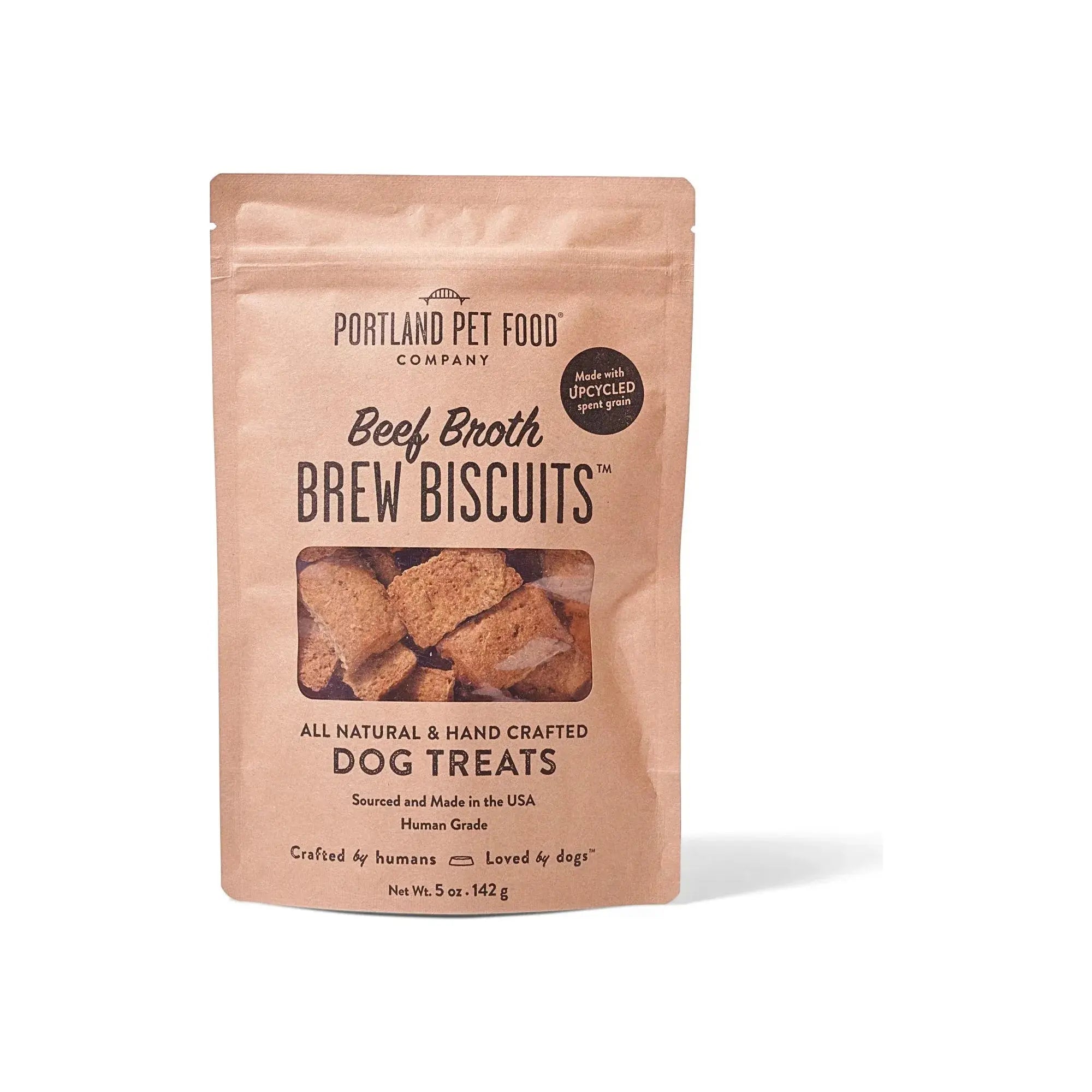 Portland Pet Food Co. Crunchy Beef Broth Brew Dog Biscuit Treats