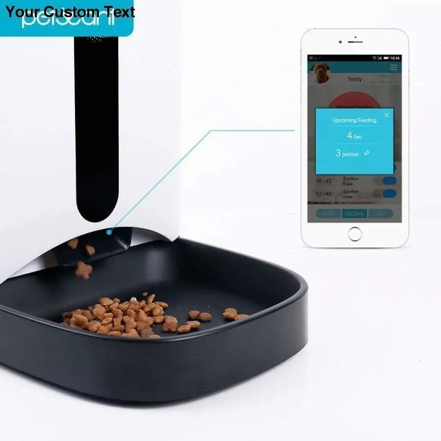 Smart Pet Feeder with App Control and Camera for Convenient Pet Feeding