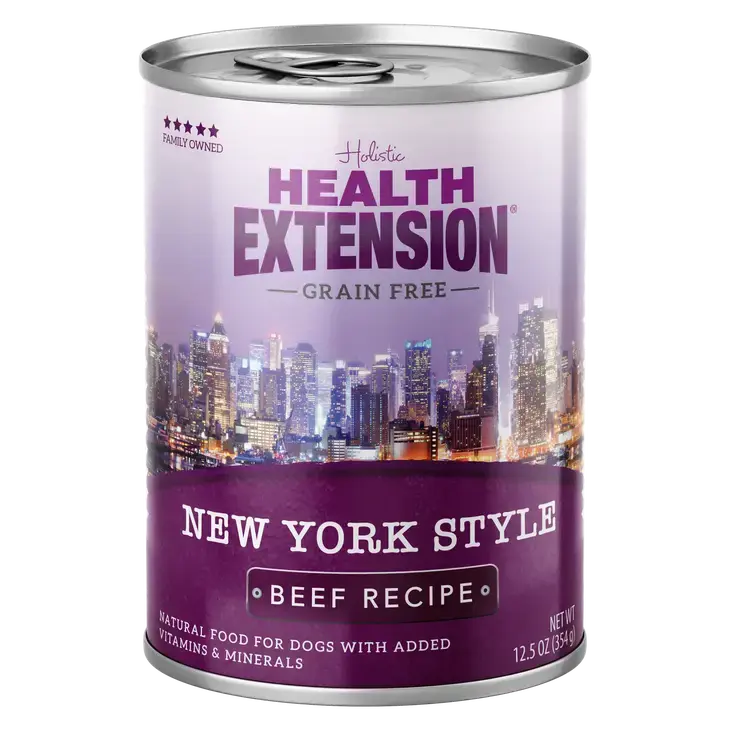 Healthy Grain-Free New York Style Wet Dog Food with Premium Beef Recipe