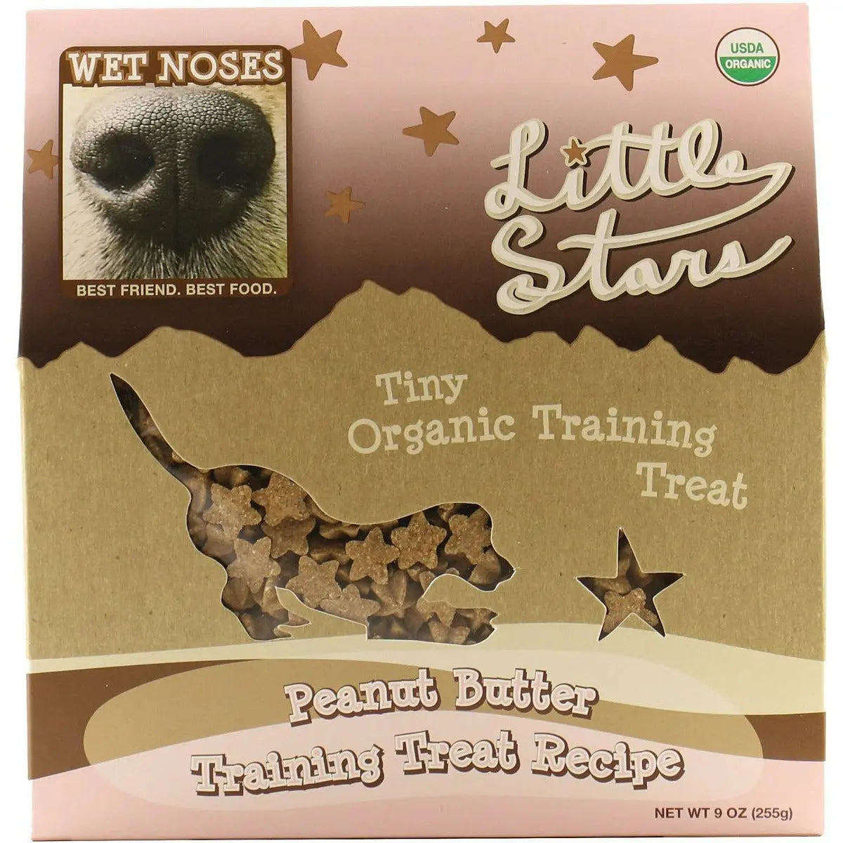 Organic Small-Sized Dog Training Treats - Wet Noses Little Stars, 9 Ounce Package